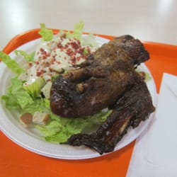 Scooter's Cafe - Turkey wing on Caesar Salad