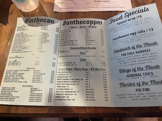 Menu photo 1 The Blind Rhino Milford, CT Menu photo 1 The Blind Rhino Milford, CT