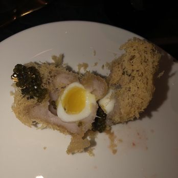 Red Plate - Inside of fried taro ball - Chinese Near Me - Las Vegas, Nevada