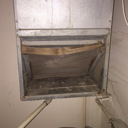 Old filter in unit furnace. This is move in day
