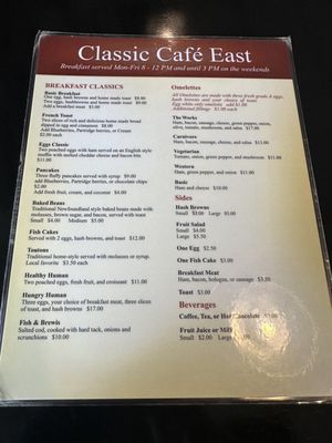 Menu photo 1 Classic Cafe East St. John's, NL