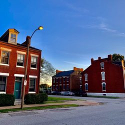 St. Louis History and Architecture - Mid 19th century row houses, as seen on the Old North St. Louis Historic Neighborhood Tour.
