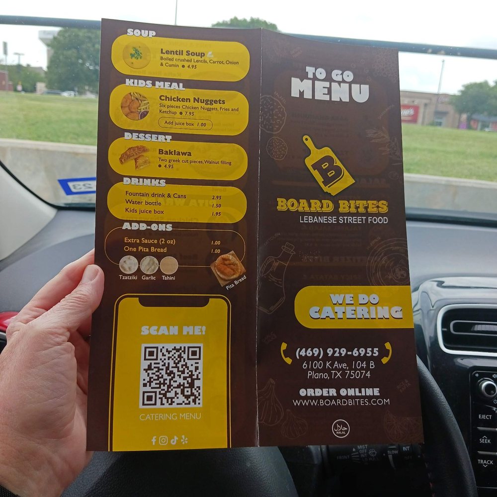Board Bites - Take out menu outside - Lebanese Near Me - Plano, Texas Board Bites - Take out menu outside - Lebanese Near Me - Plano, Texas