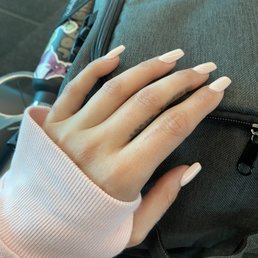 I usually do super long nails! but went with the shorter light pink/nude square this time I usually do super long nails! but went with the shorter light pink/nude square this time