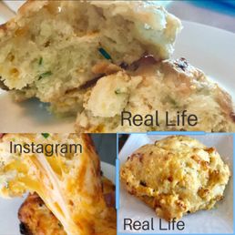Instagram vs real life - honey butter cheese biscuit Instagram vs real life - honey butter cheese biscuit