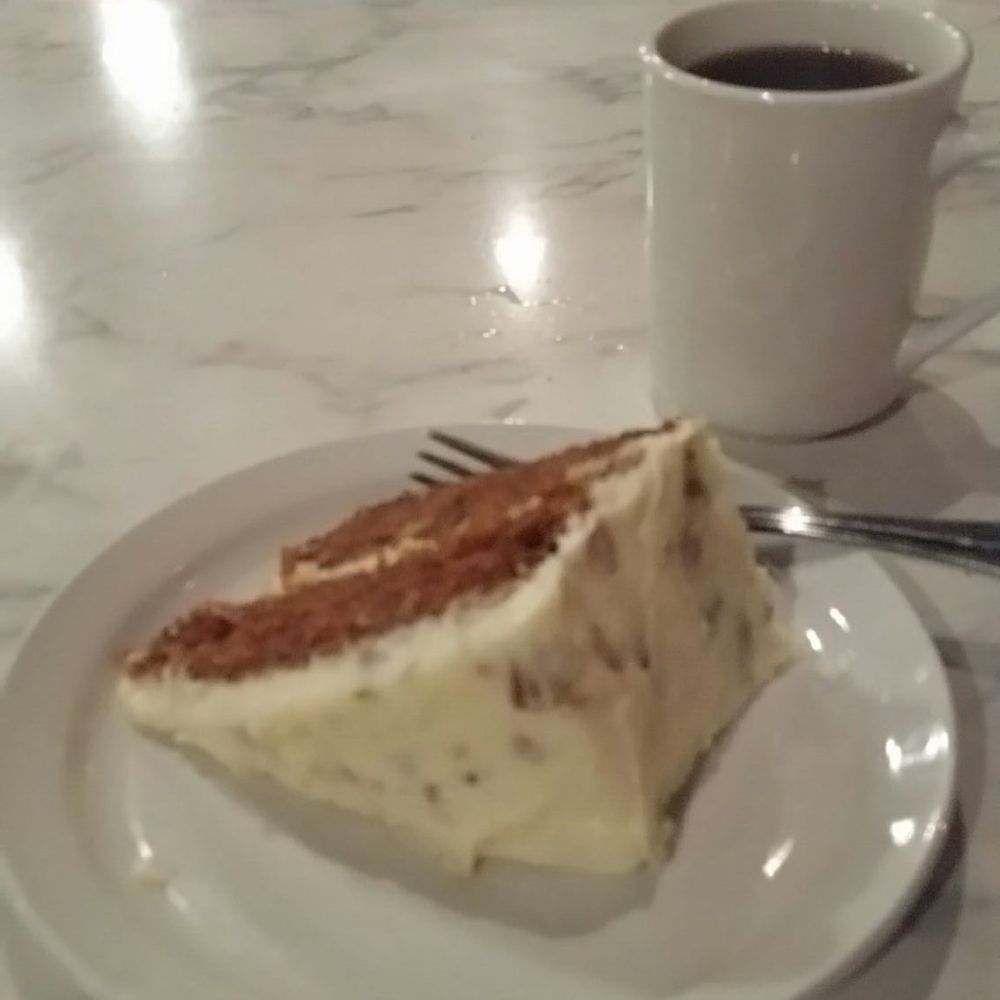 Carrot cake better than my mother's - sorry Mom!