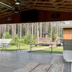 Jordan Bar and Grill - Several outside spaces including sand volleyball