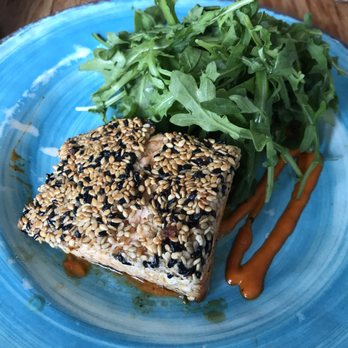 AMBAR Restaurant, Clarendon - Sesame crusted salmon. - Modern European Near Me - Arlington, Virginia