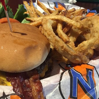 Zipps Sports Grill - Bacon Cheeseburger w/fries & rings - Sports Bars Near Me - Tempe, Arizona Zipps Sports Grill - Bacon Cheeseburger w/fries & rings - Sports Bars Near Me - Tempe, Arizona