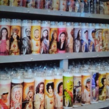 Amoeba Music - There's even a whole area dedicated to Sacred Prayer Candles with iconic artists/pop culture figures on them instead of religious figures. - Music & DVDs Near Me - Los Angeles, California Amoeba Music - There's even a whole area dedicated to Sacred Prayer Candles with iconic artists/pop culture figures on them instead of religious figures. - Music & DVDs Near Me - Los Angeles, California