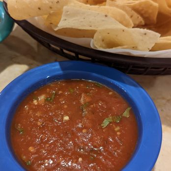 Marisol's Mexican Grill - This is the VERY spicy salsa. No worries. There is also a very tasty mild as well! - Mexican Near Me - Georgetown, Texas