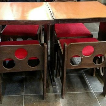 Karami Ramen - View of the low back chairs at a table - Ramen Near Me - San Diego, California Karami Ramen - View of the low back chairs at a table - Ramen Near Me - San Diego, California