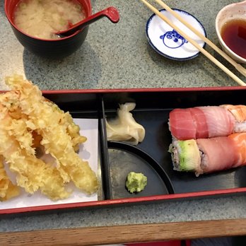 Haru Ichiban - Tempura and rainbow roll lunch combination - Japanese Near Me - Duluth, Georgia