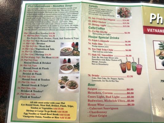 Menu photo 2 Pho Vu La Quinta, CA