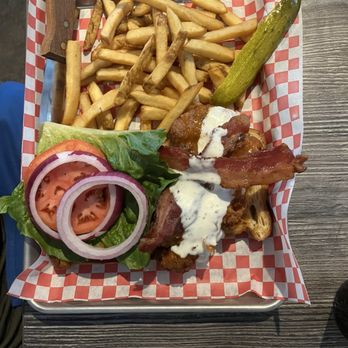 Salty Dog Bluffton - The Big Buffalo Chicken Sandwich - Pizza Near Me - Bluffton, South Carolina Salty Dog Bluffton - The Big Buffalo Chicken Sandwich - Pizza Near Me - Bluffton, South Carolina