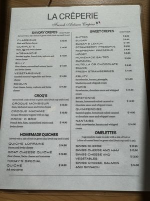 Menu photo 3 La Creperie Holmes Beach, FL Menu photo 3 La Creperie Holmes Beach, FL