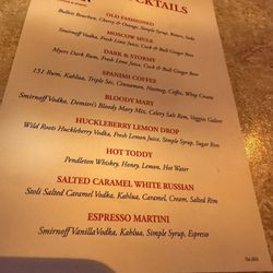 Interstate Tavern - Drinks offered on menu