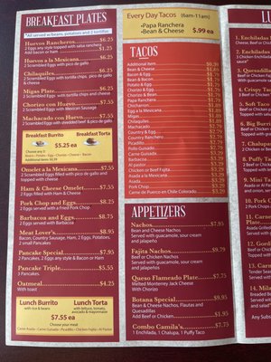 Menu photo 4 Camila’s Mexican Restaurant San Antonio, TX