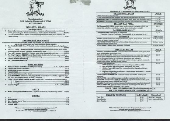 Menu photo 1 Sabatino’s Maplewood, NJ Menu photo 1 Sabatino’s Maplewood, NJ