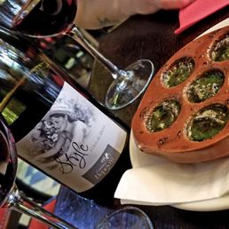 Escargot and wine Escargot and wine