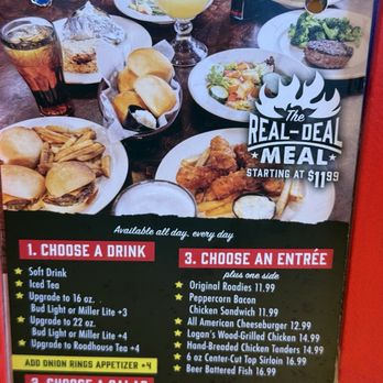 Logan's Roadhouse - Real Deal Meal menu - Barbeque Near Me - Ft. Myers, Florida Logan's Roadhouse - Real Deal Meal menu - Barbeque Near Me - Ft. Myers, Florida