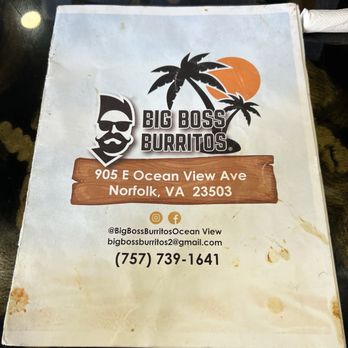Big Boss Burritos - The dark marks are dirty fingerprints of something - Food Trucks Near Me - Norfolk, Virginia
