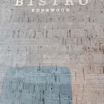 The Bistro Edgewood - The menu cover. Woodsy! - New American Near Me - Stateline, Nevada