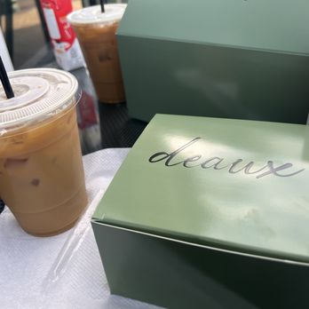 Deaux - Ice oat milk latte! - Donuts Near Me - Redlands, California