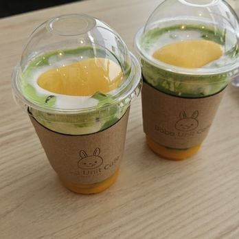 Boba Unit Cafe - Mango Sticky Rice Matcha sooo good! It's my second favorite after White Rabbit Matcha! - Bubble Tea Near Me - Roseville, California