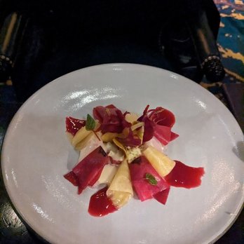 The Library - Hamachi and beets. - New American Near Me - Las Vegas, Nevada The Library - Hamachi and beets. - New American Near Me - Las Vegas, Nevada