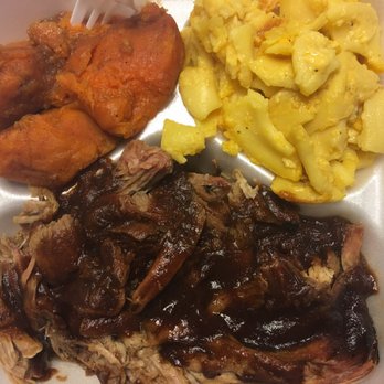 Shorter's Barbeque - Pulled pork dinner with yams and macaroni and cheese - Barbeque Near Me - Tracy, California Shorter's Barbeque - Pulled pork dinner with yams and macaroni and cheese - Barbeque Near Me - Tracy, California