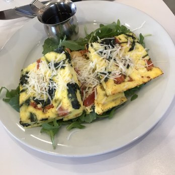 The Combine Kitchen - Egg breakfast frittata with arugula salad and balsamic - Coffee & Tea Near Me - Rancho Cucamonga, California