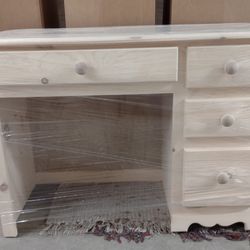 Bed & Futon Gallery - Unfinished single pedestal desk. Solid wood!!