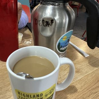 Blue Bike Cafe - My own decaf pitcher - Breakfast & Brunch Near Me - Highlands, North Carolina Blue Bike Cafe - My own decaf pitcher - Breakfast & Brunch Near Me - Highlands, North Carolina
