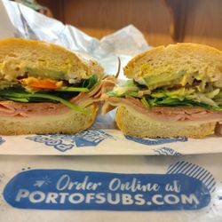 Port of Subs - Classic Sub #1. Ham, Salami, Capicolla, Pepperoni and Provolone Cheese on sourdough