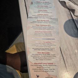 Captain's Cafe - Drink menu yes