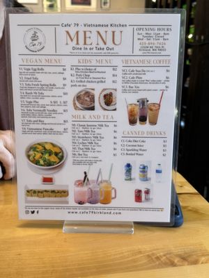 Menu photo 2 Cafe 79 Vietnamese Kitchen Kirkland, WA Menu photo 2 Cafe 79 Vietnamese Kitchen Kirkland, WA
