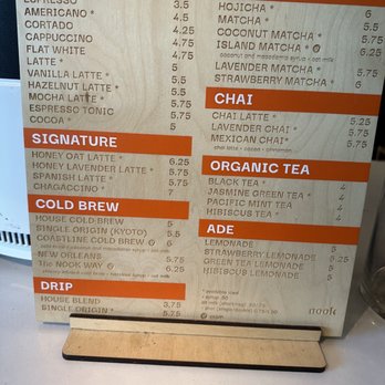 Nook Coffee Bar - Menu - Coffee & Tea Near Me - Costa Mesa, California Nook Coffee Bar - Menu - Coffee & Tea Near Me - Costa Mesa, California