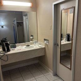 A dumpy wash area with no trash