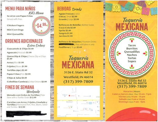 Menu photo 3 Taqueria Mexicana Westfield, IN Menu photo 3 Taqueria Mexicana Westfield, IN