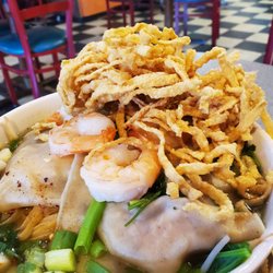 SPICY THAI SHRIMP, WONTON NOODLE SOUP