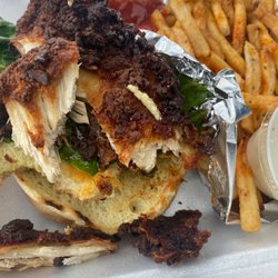 RoCo - Roasting Company Rock Hill - Hot Nashville Chicken sandwich cook 3x longer than it should be. Completely inedible.