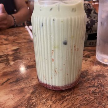 The Pan House - Strawberry matcha, I loved it. It wasn't overly sweet like others i've had. The sweetness came from the strawberries - Asian Fusion Near Me - San Antonio, Texas