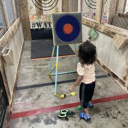 Craft Axe Throwing - Kids axe throwing!