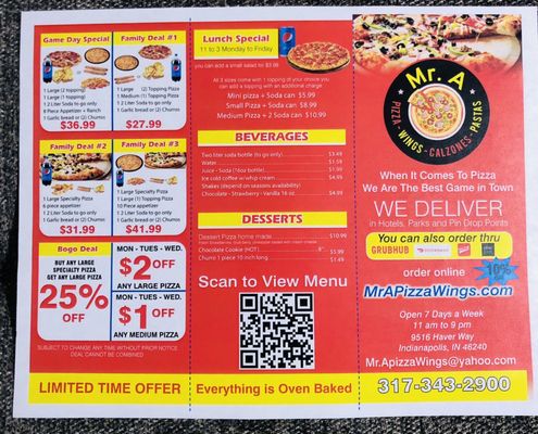 Menu photo 5 Mr A Pizza & Wings Indianapolis, IN Menu photo 5 Mr A Pizza & Wings Indianapolis, IN