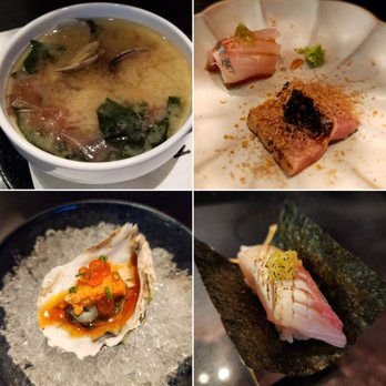 Wabi Nori - - clam miso soup - wagyu w/ foie gras shaving & caviar + horse makerel - Kumamoto oyster with hokkaido uni - Kampachi - Sushi Bars Near Me - Flushing, New York Wabi Nori - - clam miso soup - wagyu w/ foie gras shaving & caviar + horse makerel - Kumamoto oyster with hokkaido uni - Kampachi - Sushi Bars Near Me - Flushing, New York