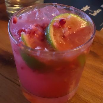 Bartaco - Pomegranate margarita- hmmm not my thing but pretty. - Tapas/Small Plates Near Me - Port Chester, New York