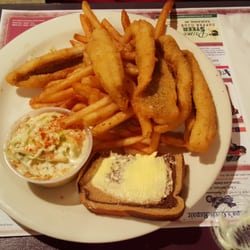 Lake Park Pub - Lightly breaded perch with French fries.