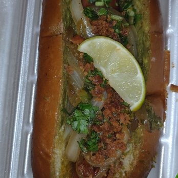 Dirt Dog Downey - Green dog - Hot Dogs Near Me - Downey, California Dirt Dog Downey - Green dog - Hot Dogs Near Me - Downey, California