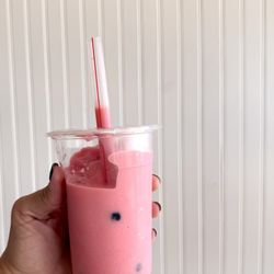 Paradise Smoothie - Strawberry Banana Boba smoothie!